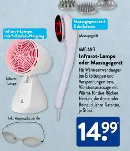 Aldi Süd AMBIA Infrarot-Lampe oder Massagegerät Angebot