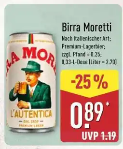 Aldi Nord Birra Moretti Angebot