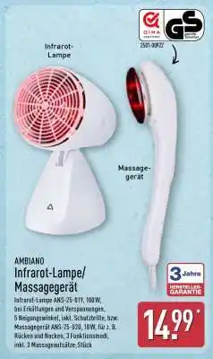 Aldi Nord Infrarot-Lampe/Massagegerät Angebot