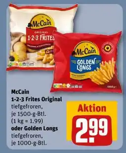 REWE McCain 1-2-3 Frites Original oder Golden Longs Angebot