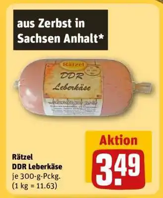 REWE Rätzel DDR Leberkäse Angebot
