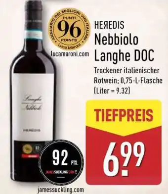 Aldi Nord HEREDIS Nebbiolo Langhe DOC Angebot
