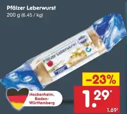Netto Marken-Discount Cornelius Pfälzer Leberwurst Angebot