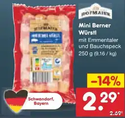 Netto Marken-Discount Hofmaier Mini Berner Würstl Angebot