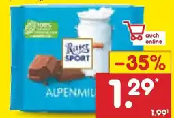 Netto Marken-Discount Ritter Sport Alpenmilch Angebot