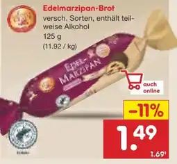 Netto Marken-Discount Santa Claus in Town Edelmarzipan Brot Angebot