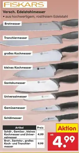 Netto Marken-Discount Fiskars Edelstahlmesser Angebot