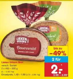 Netto Marken-Discount Lieken Urkorn Brote Angebot
