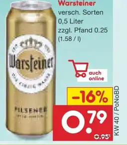Netto Marken-Discount Warsteiner Pils Angebot