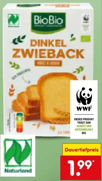Netto Marken-Discount BioBio Bio-Dinkelzwieback Angebot