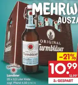 Netto Marken-Discount Original Turmbläser Landbier Angebot