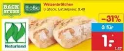 Netto Marken-Discount BioBio Bio-Weizenbrötchen Angebot