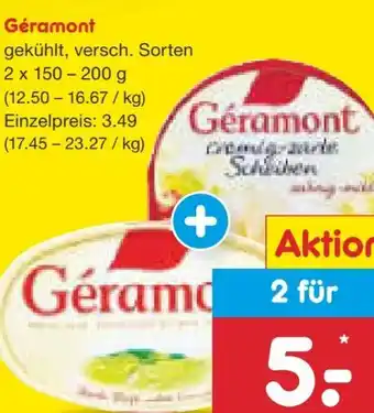 Netto Marken-Discount Géramont Weichkäse Angebot