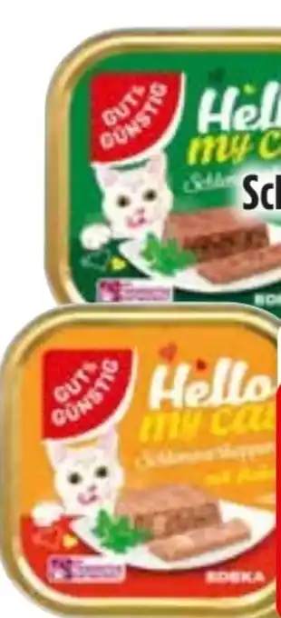 Edeka Gut & Günstig Hello my cat Schlemmerhappen mit Ente Angebot