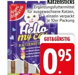 Edeka Gut & Günstig Hello my cat Katzen-Sticks Angebot