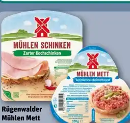 REWE Center Rügenwalder Mühle Mühlen Mett Schinken-Zwiebelmettwurst Angebot