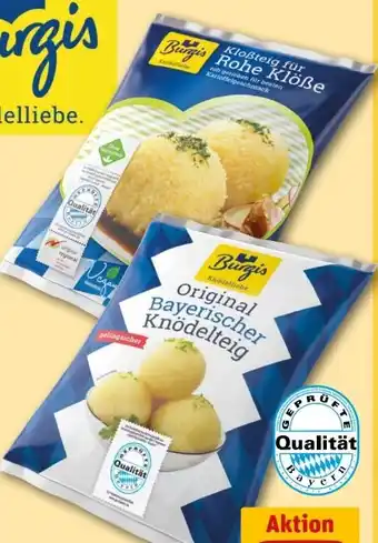 REWE Center Burgis Original Bayerischer Knödelteig Angebot