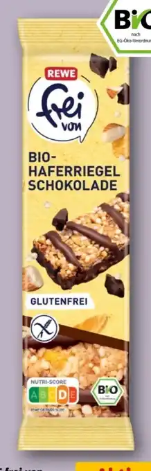 REWE Center Rewe Frei Von Bio-Haferriegel Schokolade Angebot