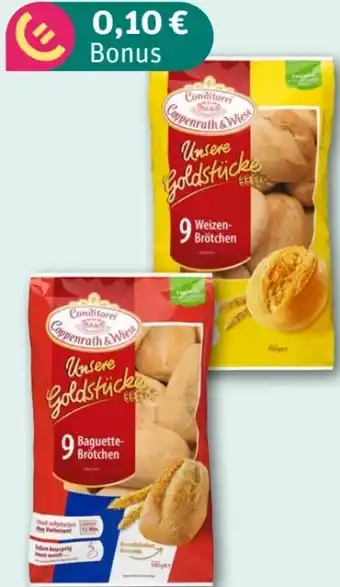 REWE Center Coppenrath & Wiese Unsere Goldstücke 9 Weizenbrötchen Angebot