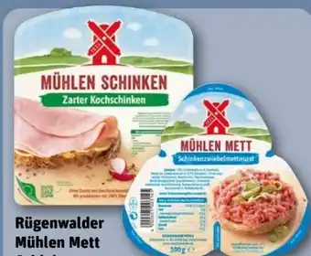 REWE Rügenwalder Mühle Mühlen Mett Schinken-Zwiebelmettwurst Angebot