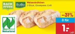 Netto Marken-Discount Netto Backstube Weizenbrötchen Angebot
