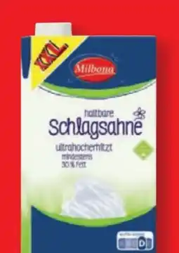 Lidl Milbona Haltbare Schlagsahne XXL Angebot