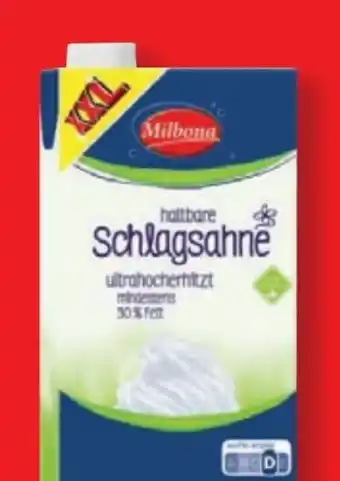 Lidl Milbona Haltbare Schlagsahne XXL Angebot