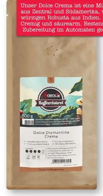 Scheck-in-Center Scheck-in Kaffeerösterei Dolce Diamantina Crema Angebot