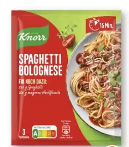 Scheck-in-Center Knorr Fix Spaghetti Bolognese Angebot