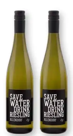 Scheck-in-Center Allendorf Save Water Drink Riesling Angebot