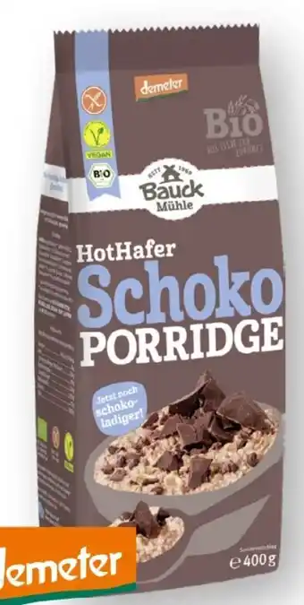 Scheck-in-Center Bauck Mühle Bio Hot Hafer Schoko Porridge Angebot