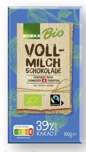 Scheck-in-Center Edeka Bio Vollmilchschokolade Angebot