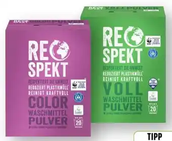 Scheck-in-Center Respekt Waschmittelpulver Angebot