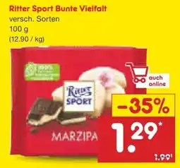 Netto Marken-Discount Ritter Sport Bunte Vielfalt Marzipan Angebot