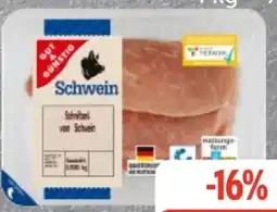 Edeka Frischemarkt Gut & Günstig Schweine-Schnitzel Angebot