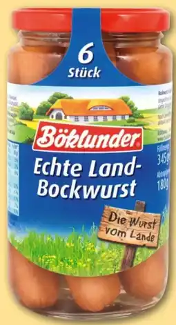 REWE Center Böklunder Echte Land-Bockwurst Angebot