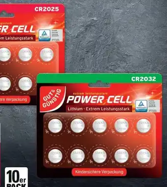 Edeka Gut & Günstig Power-Cell Lithium Knopfzellen Angebot