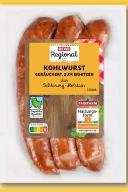 REWE Center Rewe Regional Kohlwurst Angebot