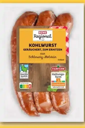 REWE Center Rewe Regional Kohlwurst Angebot