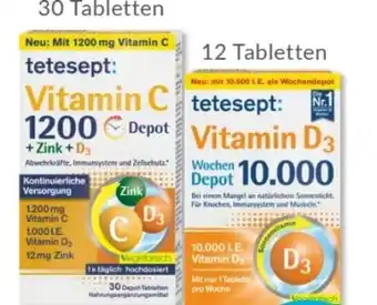 Budni Tetesept Vitamin C 1200 + Zink D3 Depot Angebot
