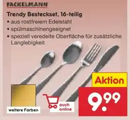 Netto Marken-Discount Fackelmann Trendy Besteckset 16-teilig Angebot