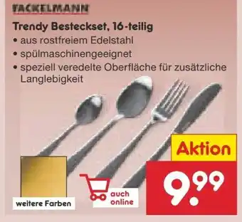 Netto Marken-Discount Fackelmann Trendy Besteckset 16-teilig Angebot