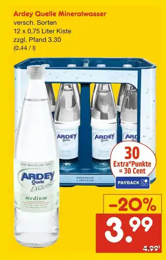 Netto Marken-Discount Ardey quelle mineralwasser Angebot