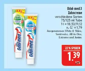 Marktkauf Odol-med 3 odol-med 3 zahncreme original Angebot