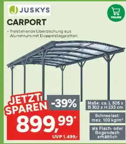 Marktkauf Juskys carport Angebot