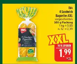 Marktkauf Ibis 4 sandwich baguettes xxl Angebot