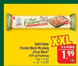 Marktkauf Tante fanny frischer blech-pizzateig pizza-riese Angebot