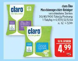 Marktkauf Claro öko maschinengeschirr-reiniger Angebot
