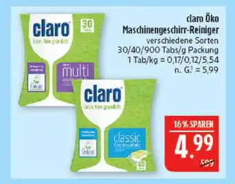 Marktkauf Claro öko maschinengeschirr-reiniger Angebot