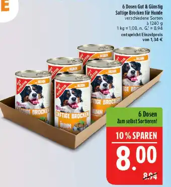 Marktkauf Gut & günstig saftige brocken für hunde Angebot